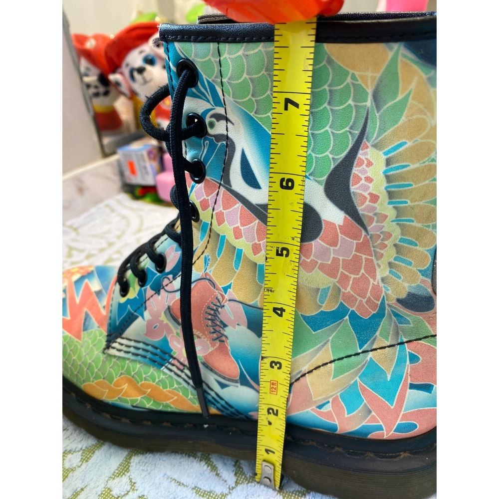 Doc Martens Psycho Tattoo 1460 Leather Boots Women's US 7 & UK 5 Rare Few Scuffs - Picture 13 of 16